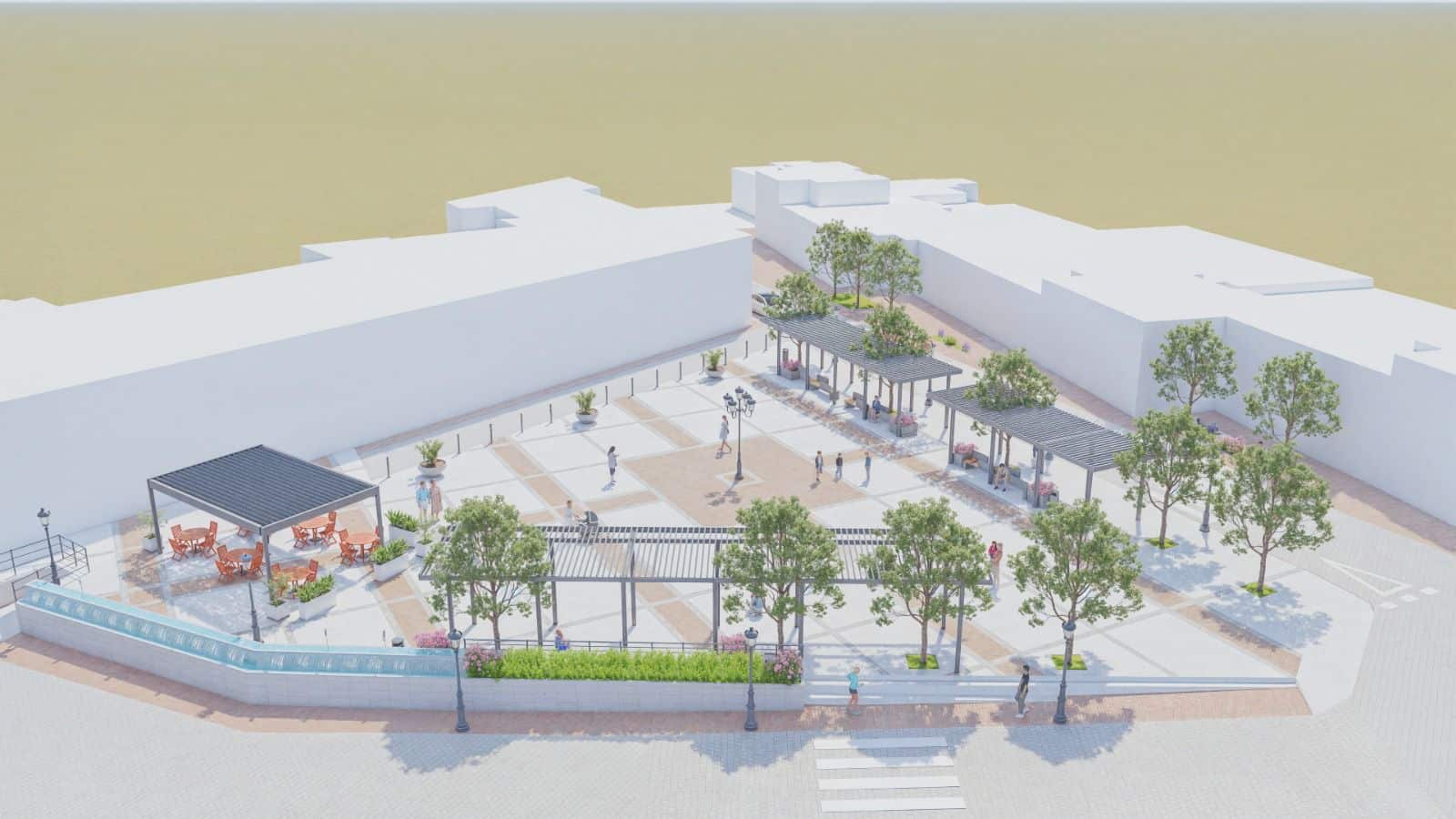 Así quedará la nueva Plaza de Andalucía de Los Gallardos